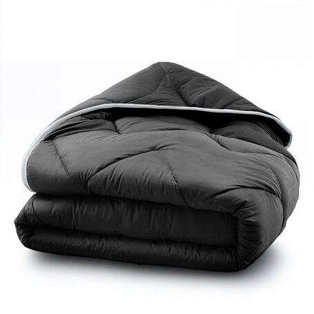 Easy Dekbed - Luxe Dekbed en Overtrek in één!  - Zwart