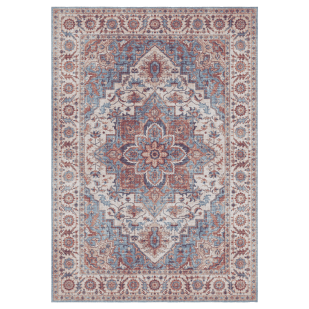 Vintage Vloerkleed Anthea - Creme/Blauw