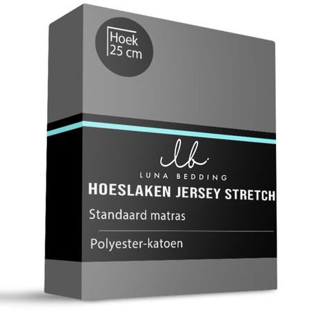 Hoeslaken - Jersey Stretch - Zwart 