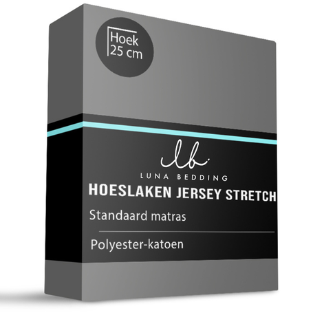 Hoeslaken - Jersey Stretch - Zwart 