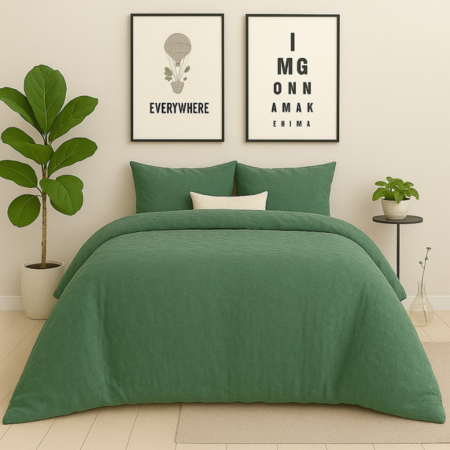 Dekbedovertrek Stonewashed - Groen