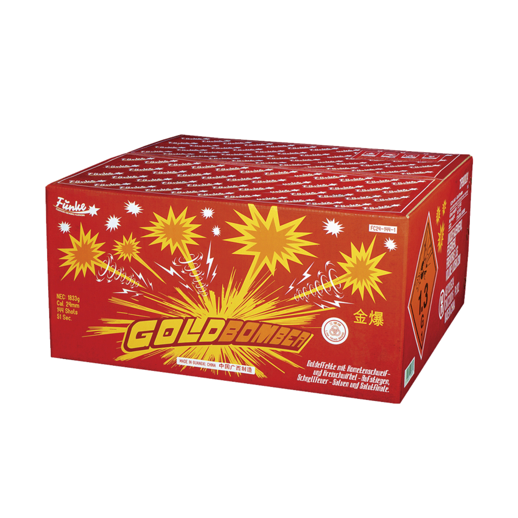 Funke Fireworks Goldbomber 144 shots