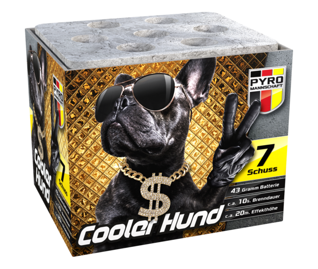 Cooler Hund 7 shots