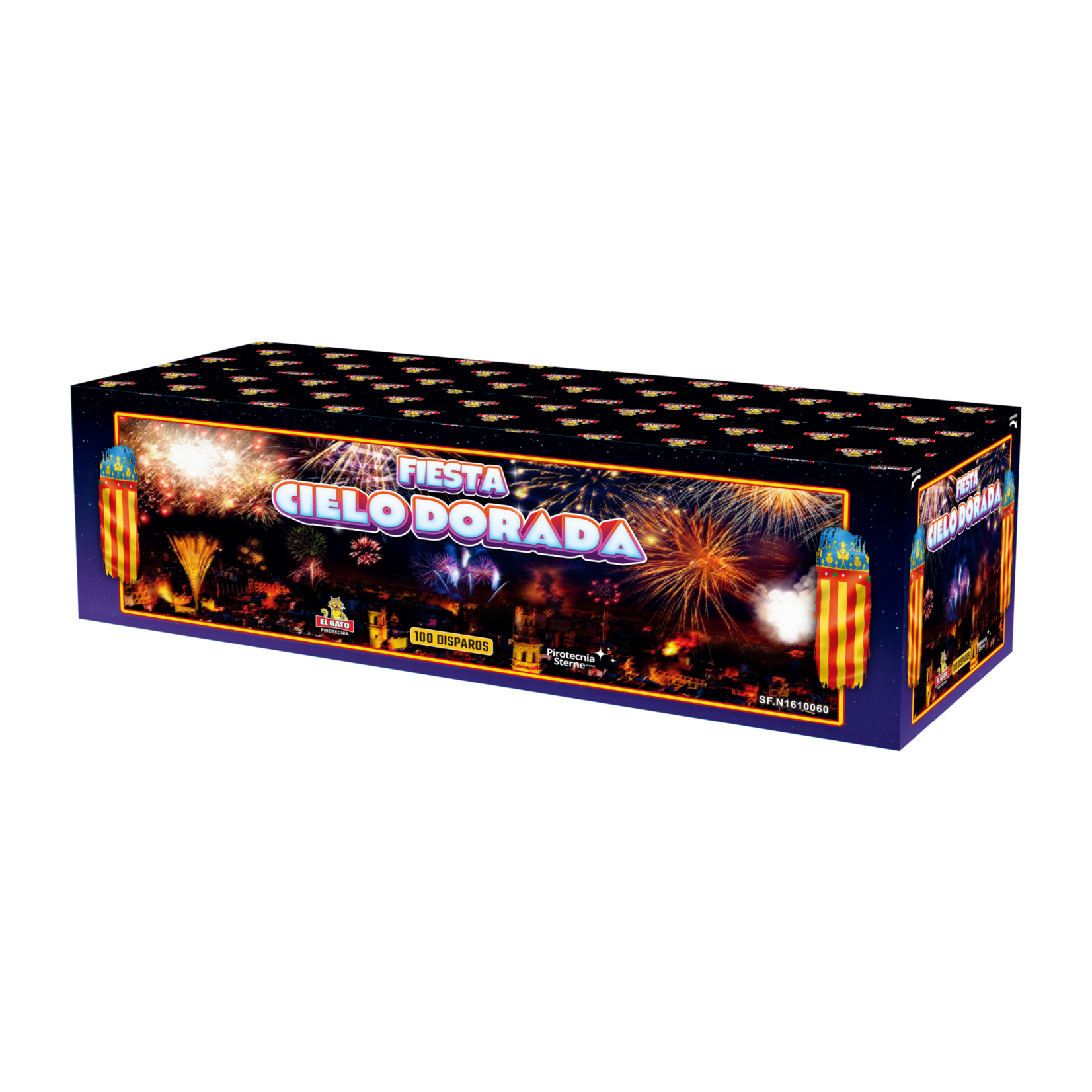 El Gato Vuurwerk Fiesta Cielo Dorada (batch25) 100 Shots