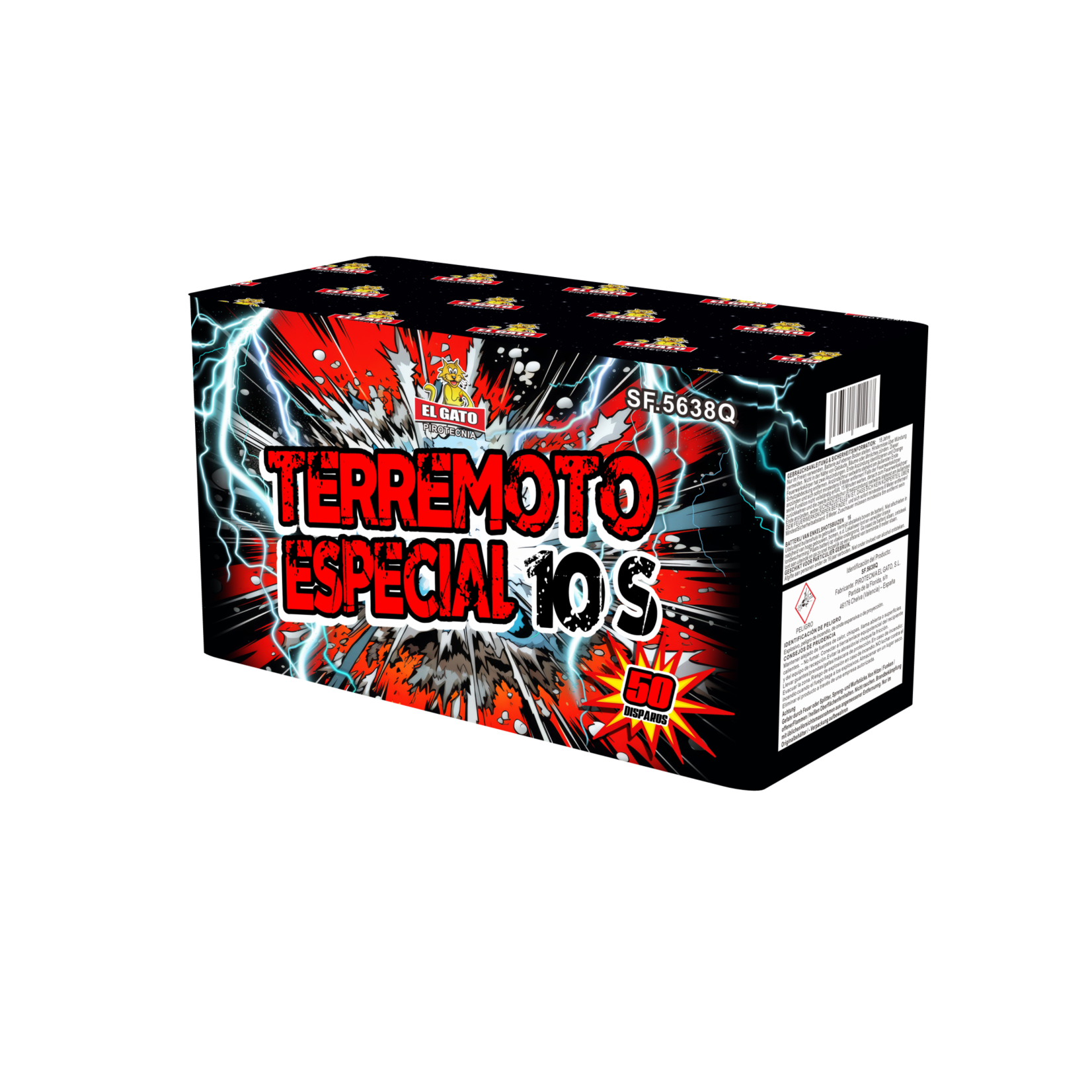 El Gato Vuurwerk Terremoto Especiale 10s (batch25) 50 Shots