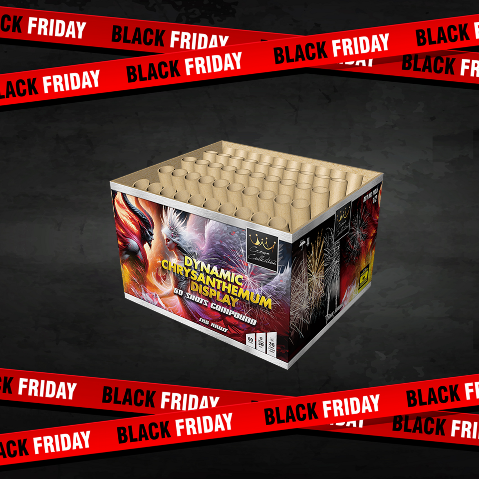 Magnum Vuurwerk  Dynamic Chrysanthemum Display 50 shots