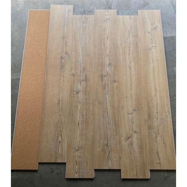 QualyCork KLIK Wood  Aqua RIGID Budget Jackson Hole + geïntegreerde kurkonderlaag (PROMO)