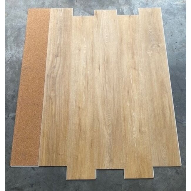 QualyCork KLIK Wood  Aqua RIGID Budget Grand Canyon + geïntegreerde kurkonderlaag (PROMO)