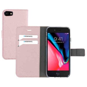 Mobiparts Saffiano Wallet Case - Apple iPhone 8 Pink