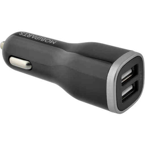 Mobiparts CAR CHARGER DUAL USB 2.4A + MICRO USB CABLE BLACK