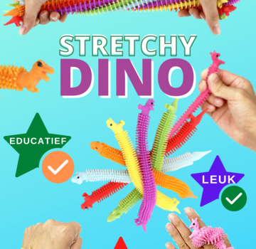 Stretchy dino -set van 6st