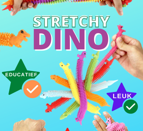 Stretchy dino-set van 6st