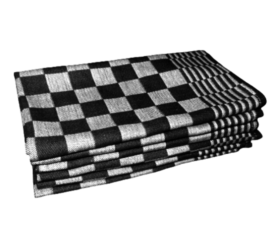 Keukenhanddoek Chess zwart