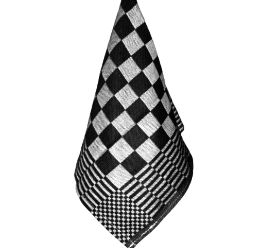 Keukenhanddoek Chess zwart