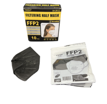 FFP2 mondmaskers zwart- per 10st