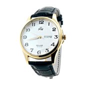 Mats-Watch horloges - Belgisch merk  Mats Watch-Aura Black leather belt heren horloge