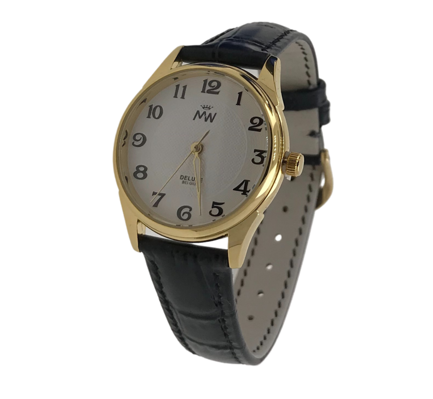 Mats Watch-Aura Brown leather belt heren horloge