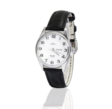 Mats-Watch horloges - Belgisch merk  Mats Watch-Silver moon- leather belt dameshorloge