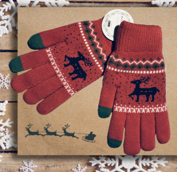 BellaBelga- Belgisch merk Winter handschoenen lapland voor jongeren, dames en heren rood
