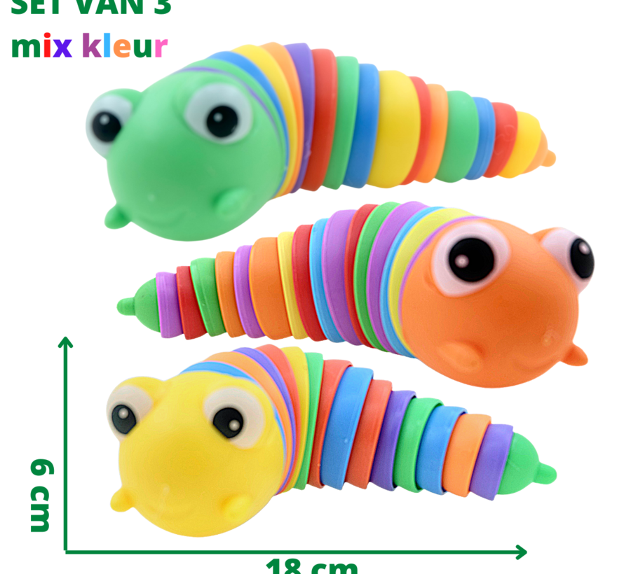 Fidget finger slug-slak set van 3st