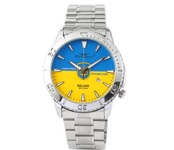 Mats-Watch horloges - Belgisch merk  Mats Watch - Ukraine Deluxe - zilver - heren