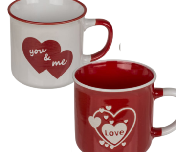 Set van 2 Valentijn mokken-You&me+Love