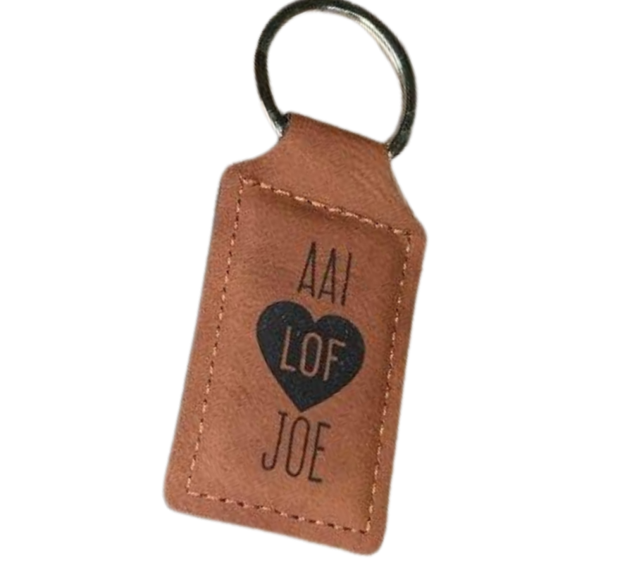 Dotti sleutelhanger Leder "Aai Lof joe"