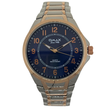 omax Omax blue metal herenhorloge