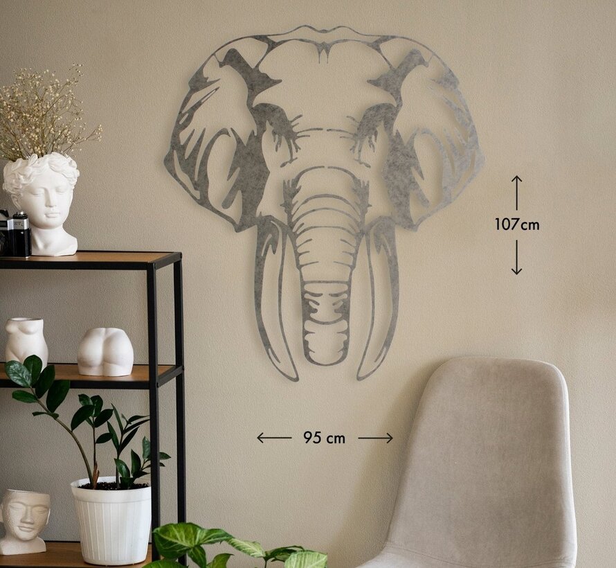 Elephant Wise - 95x107 cm