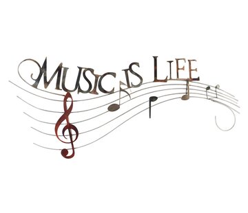  Artishoque Music is Life - 130x57 cm met 3D effect