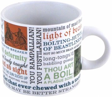 The Uneployed  Philosophers Guild UPG Mug - Insults Shakespeare