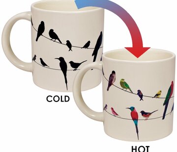The Uneployed  Philosophers Guild UPG Mug - Birds on a Wire
