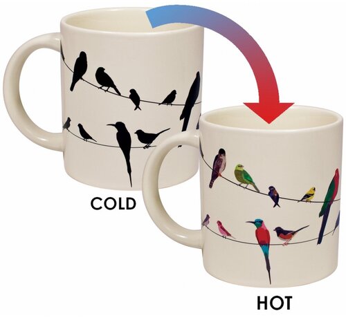 The Uneployed  Philosophers Guild UPG Mug - Birds on a Wire