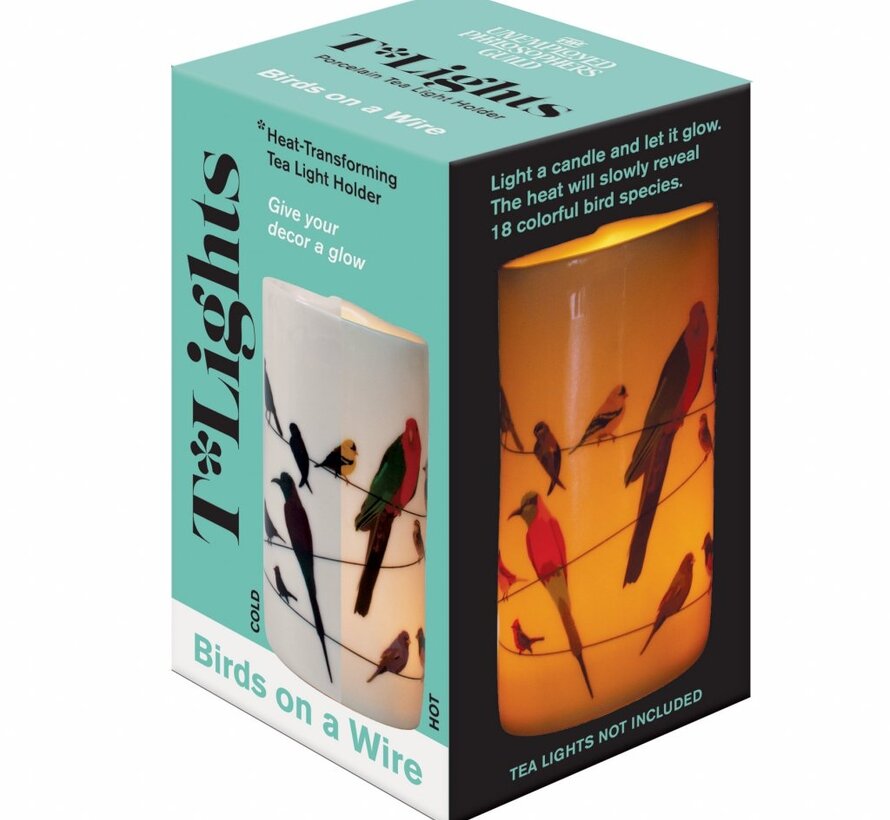 UPG T-Light Holder - Birds on a Wire
