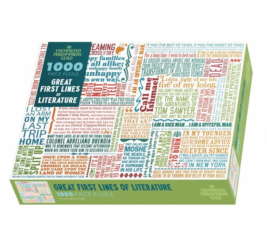 UPG-puzzel - Geweldige eerste regels literatuur