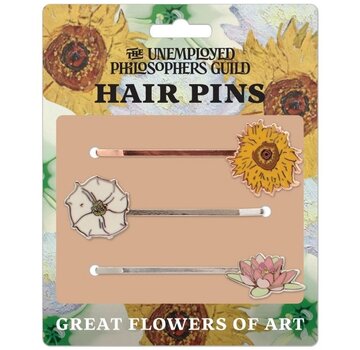 The Uneployed  Philosophers Guild UPG Hairpins - Flowers of Art