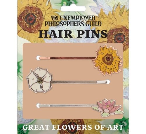 The Uneployed  Philosophers Guild UPG Hairpins - Flowers of Art