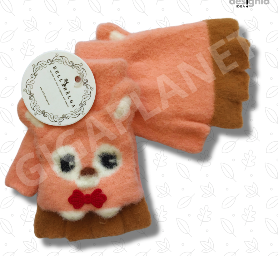 Winter TRANSFORMER-OPENVINGER FOXY Handschoenen zalmroze