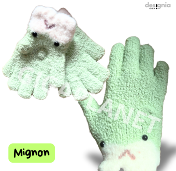 BellaBelga- Belgisch merk Handschoenen MIGNON voor kids (vanaf 5J.)van BellaBelga - lichtgroen