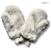Wanten Fluffy Fake fur voor dames - gebroken wit