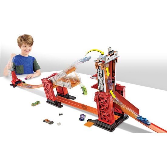 Mattel Hot Wheels - Track Builder Stuntbrug Set - Racebaan
