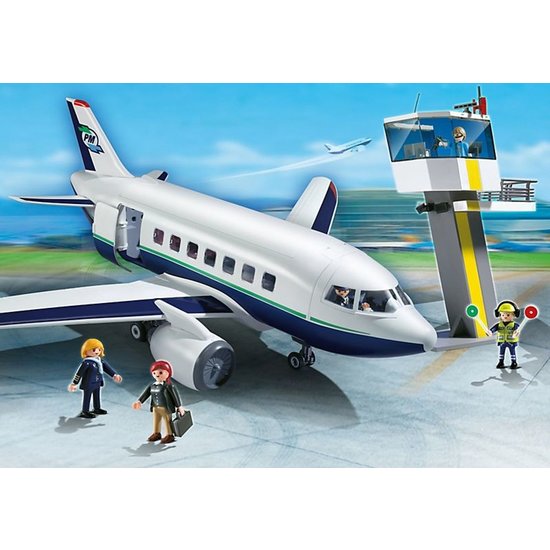 Playmobil Playmobil Vracht- en Passagiersvliegtuig met Verkeerstoren - 5261