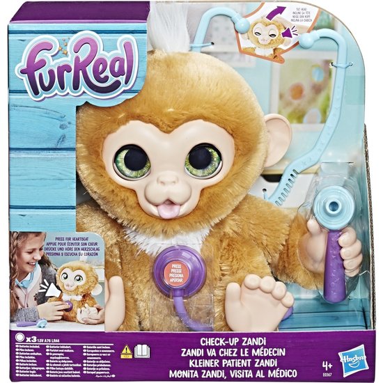 Hasbro  FurReal Zandi Het Zieke Aapje - Interactieve Knuffel