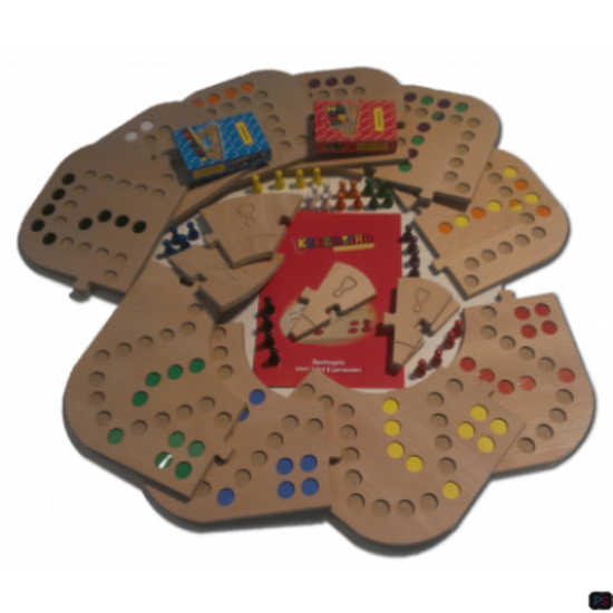 privaat omdraaien Kreta Keezbord Totaalbox Hout 8 personen - Keezenspel | PS Toys