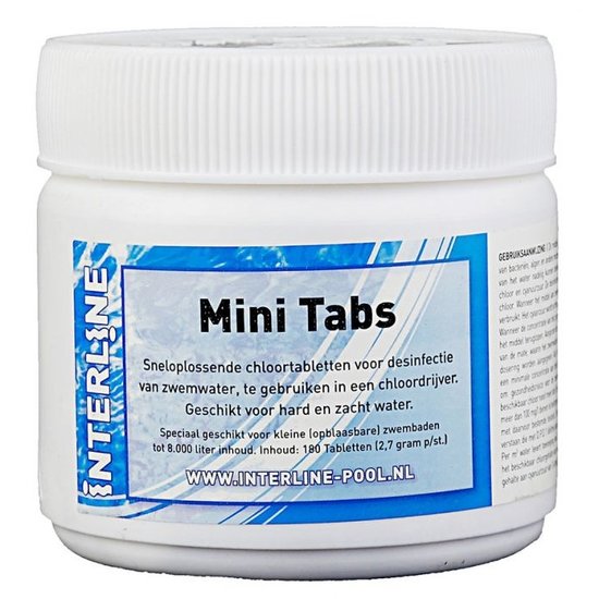 Interline Interline Zwembad Mini Quick chloortabletten - 2,7 gr / 180 stuks