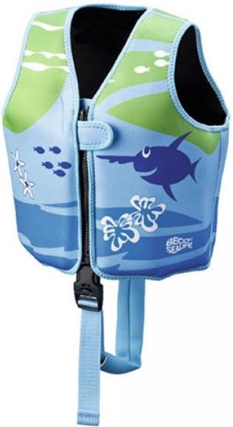 Voorkomen Chinese kool Kruiden Beco Sealife - Zwemvest/Drijfvest kind - Blauw/Groen - M: 18-30 kg | PS Toys