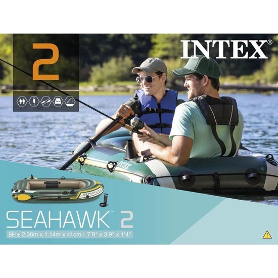 Intex Intex Seahawk 2 Opblaasboot met roeispanen en pomp