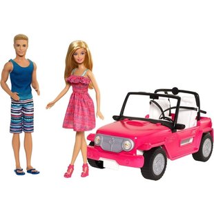 Barbie Auto met Ken & Barbie