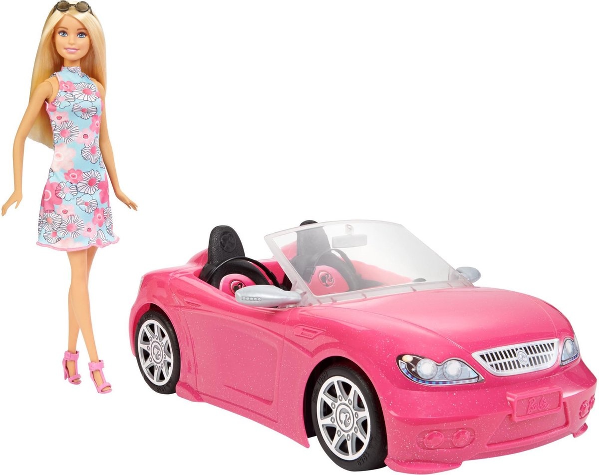 limoen Kers Samengesteld Barbie Cabriolet met Barbiepop | PS Toys