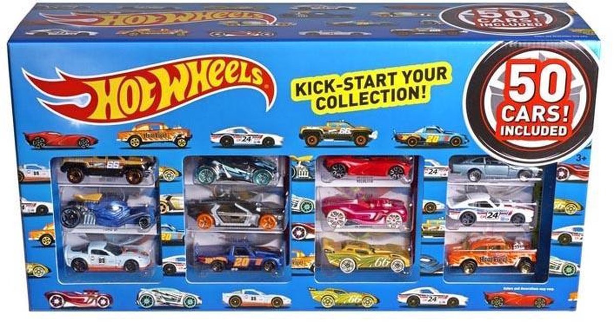 Hollywood Doen mobiel Hot Wheels Cadeauset 50 met Auto's | PS Toys